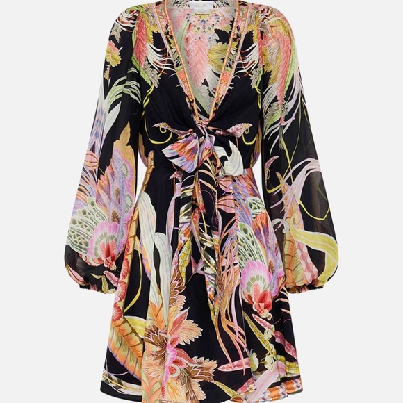 Camilla Dresses & Skirts - Camilla Short Wrap Tie Dress 🌙Lady Of The Moon🌙 Surplice or Front Tie NWOT